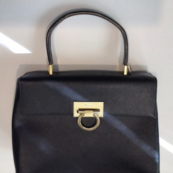 Salvatore Ferragamo | Bags | Salvatore Ferragamo Vintage  Vintage Salvatore Ferragamo leather Kelly bag main image 0